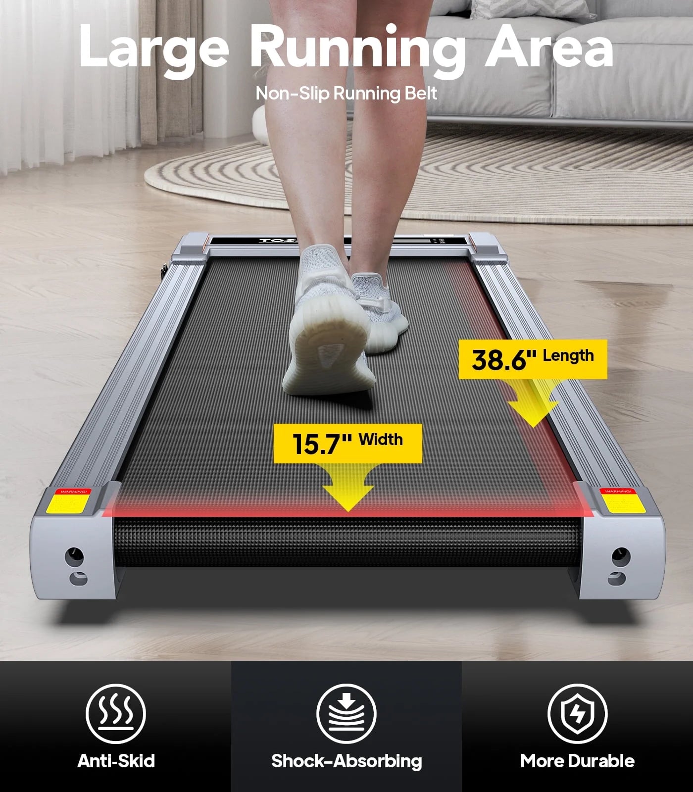 Walking Pad with Incline under Desk Treadmill 2.5HP Electric Treadmill Walking Jogging Machine for Home Office with Remote Control 265Lbs