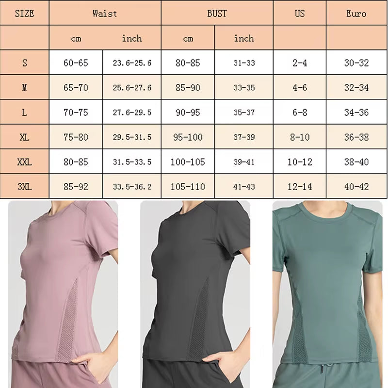 Aiithuug Women Gym Top Women Workout Shirt Quick Dry Fitness Yoga Shirts Short Sleeve Mesh Top Workout Tank Tops Athletic Shirt