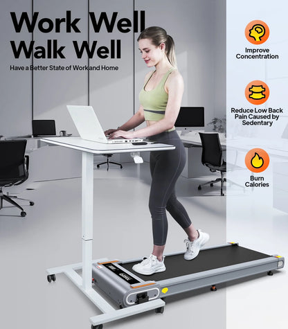 Walking Pad with Incline under Desk Treadmill 2.5HP Electric Treadmill Walking Jogging Machine for Home Office with Remote Control 265Lbs