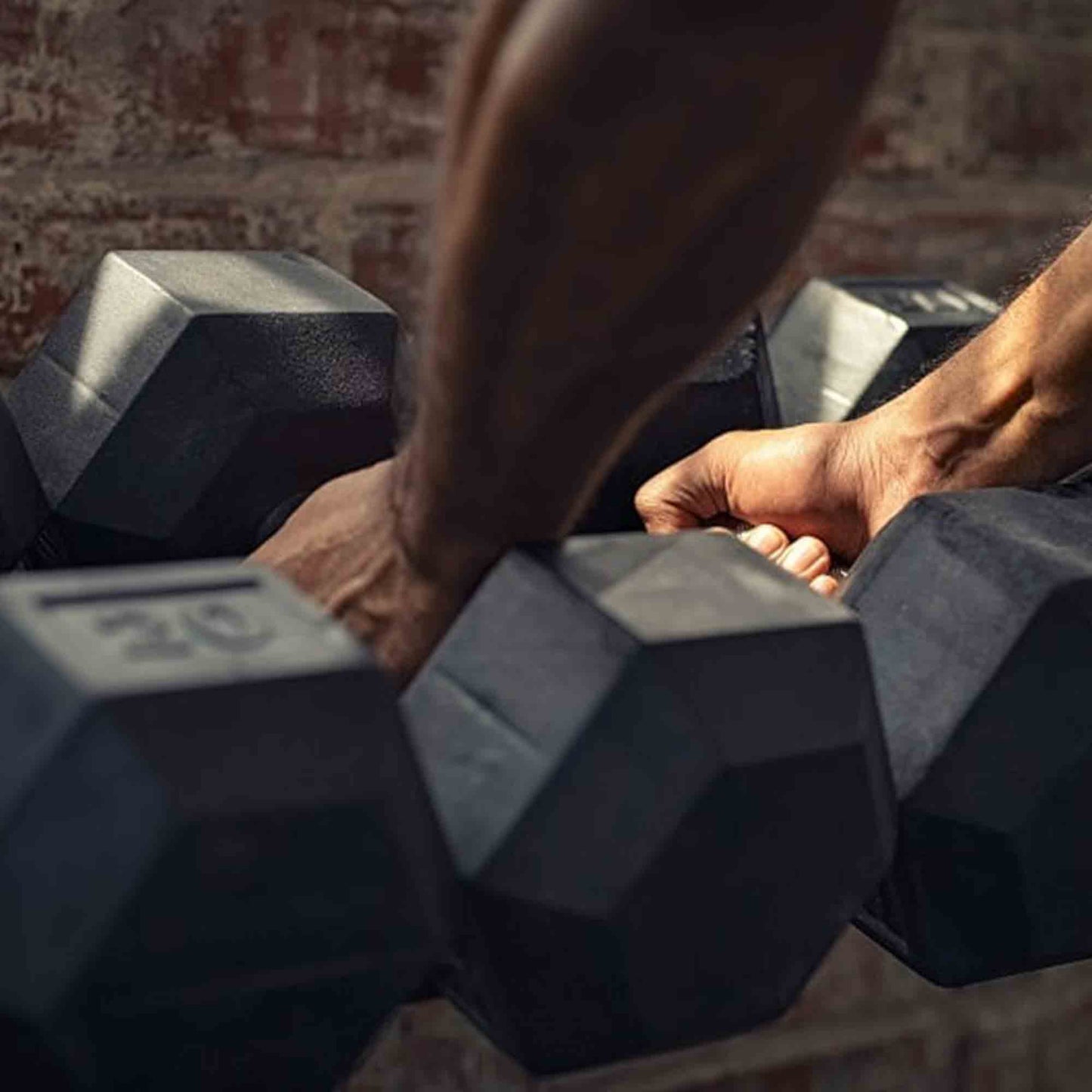 Hex Dumbbells Strength Workout Equipment Set, 50 Lbs