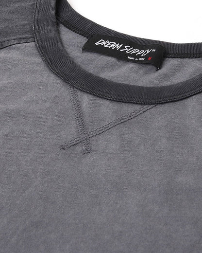 ZIMEGO Men’s Athletic Fit Baseball Retro Contrast Long Sleeve Raglan T-Shirt