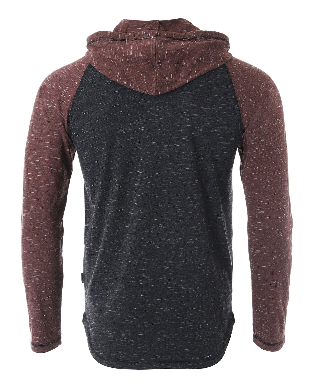 ZIMEGO Men’s Lightweight Color Block Hooded Henley | Casual Pullover for Gym, Workout & Travel