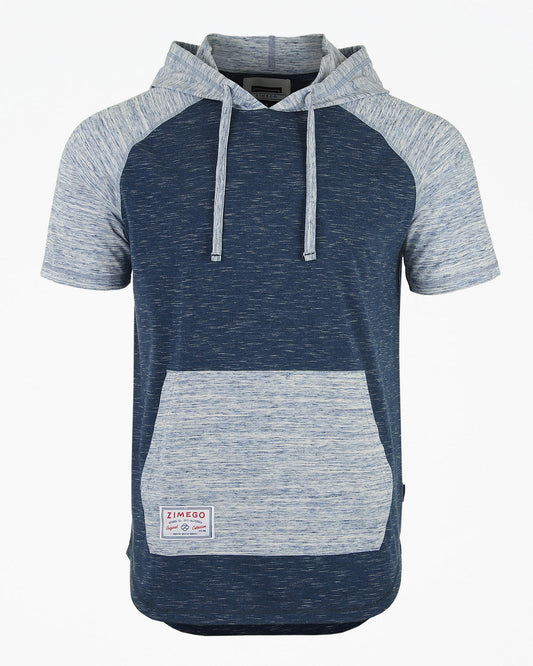 Athletic Color Block Long Sleeve Shirt | Curved Hemline Casual Men’s Top